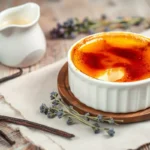 Crème Brûlée with Caramelized Sugar and Vanilla Pods