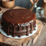 Perfectly baked eggless chocolate cake with chocolate frosting