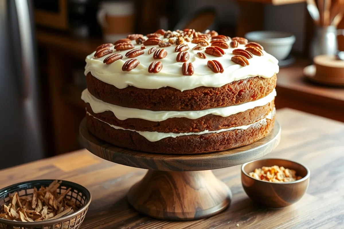 Carrot cake made with sourdough discard