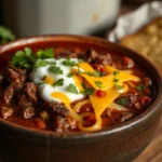 Step-by-step preparation of venison chili with ingredients